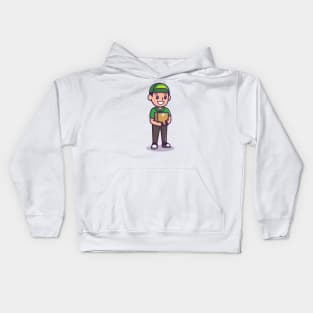 Courier Shipping Package Cartoon Kids Hoodie